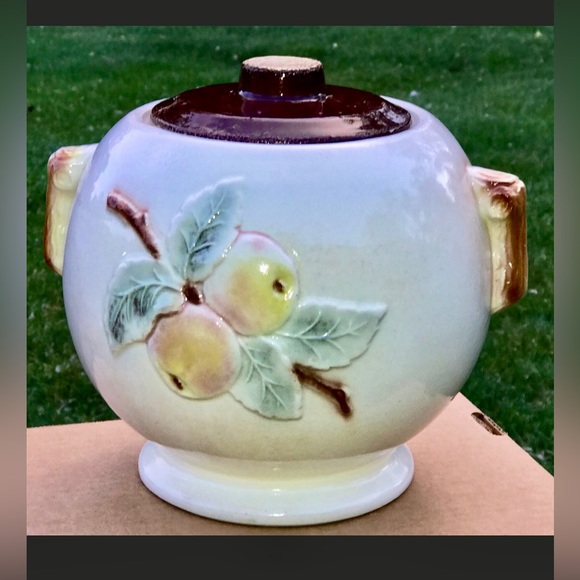 Mid Century Vintage Robinson Ransbottom Roseville Pottery Apple Cookie Jar - Picture 9 of 9